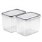 Sorbus Food Storage Containers - Pack of 2 with Air Tight, Four-Way Snap Lids